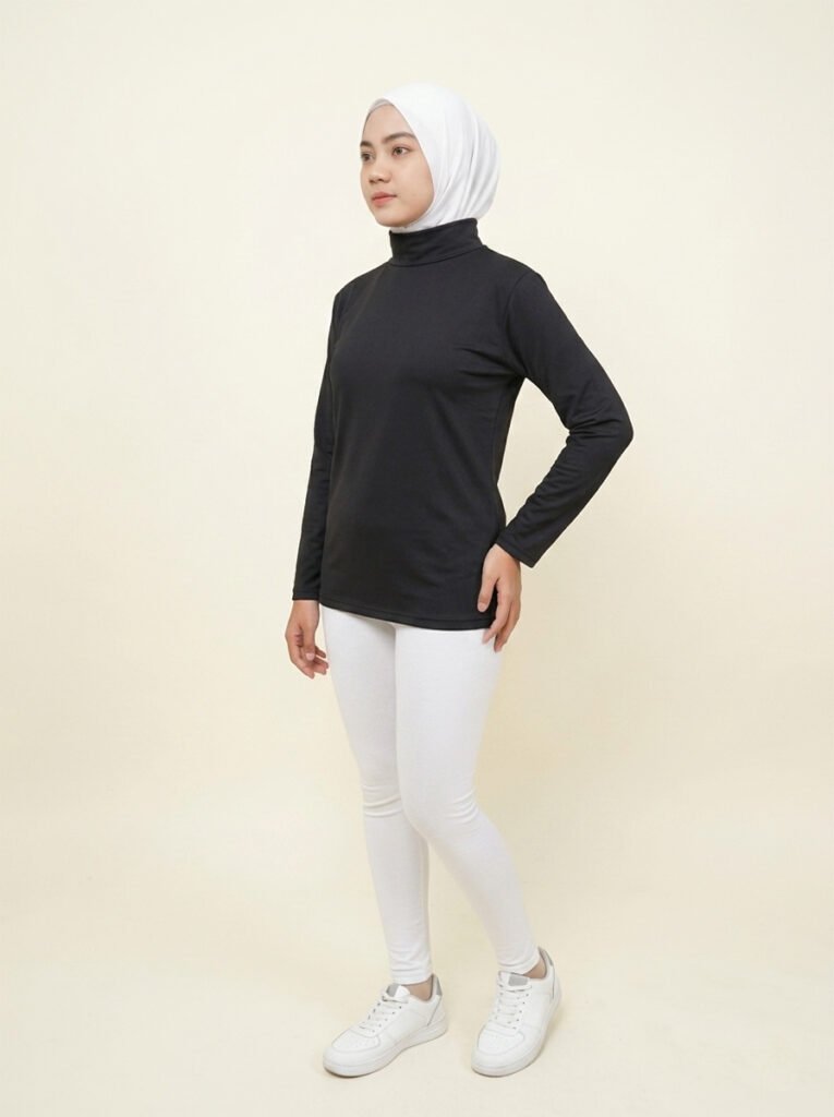 FBS Basic Kaos Krah Turtle Neck Lengan Panjang