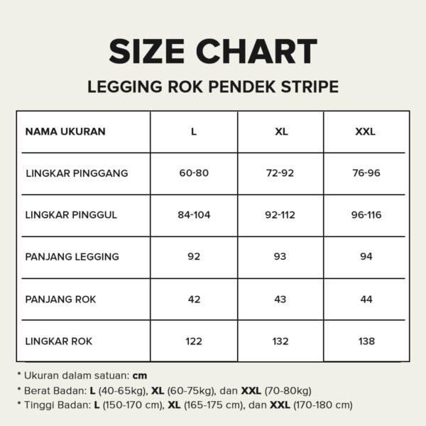 FBS Basic Celana Legging Rok Pendek Stripe - Gambar 6