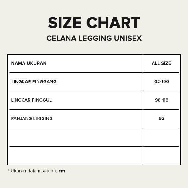 FBS Basic Celana Legging Unisex - Gambar 8