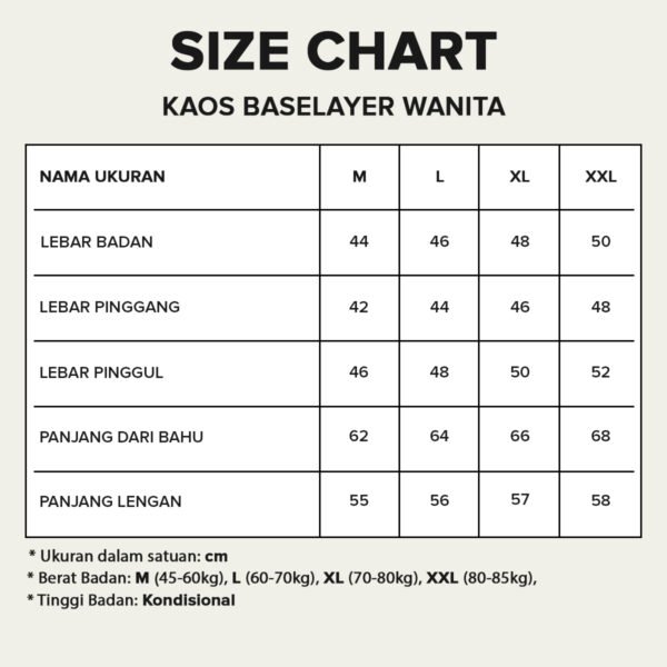 FBS Basic Kaos Baselayer Wanita - Gambar 6